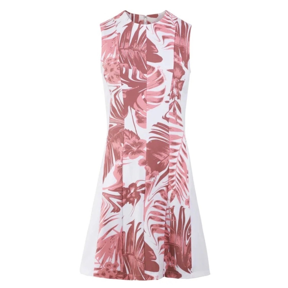 J.Lindeberg Womens Pink Tropical Floral Golf Dress Size Large